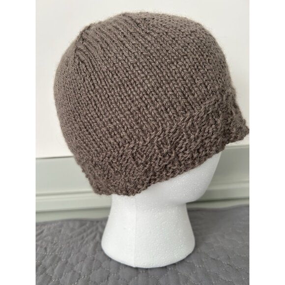 Love Nana Hand Knit 100% Alpaca Beanie Hat Mocha Brown OS - Picture 5 of 12